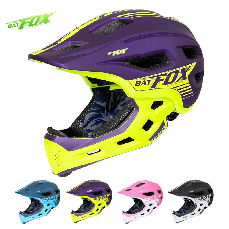 Scooter Helmet Set - BATFOX Full Face Helmet Kids Detachable
