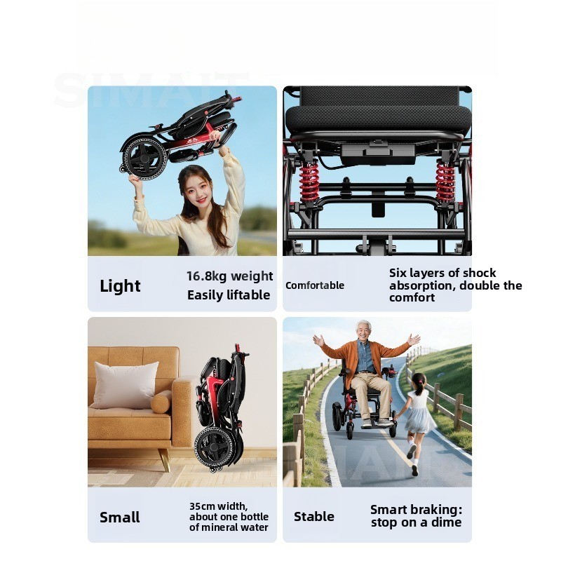 New Electric Wheelchair, Intel - đánh giá và giá Folding Electric Scooter